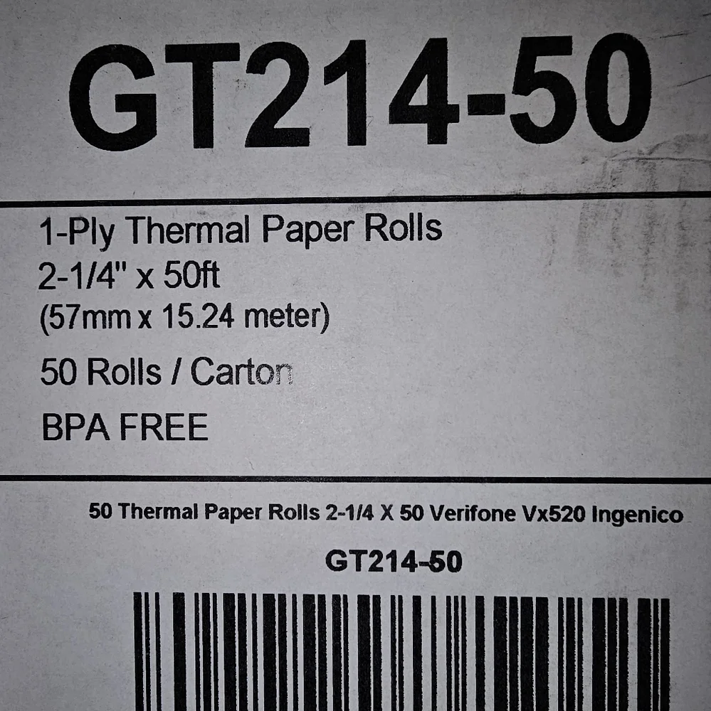 Thermal Paper Rolls - White - Compatible with Verifone & Ingenico